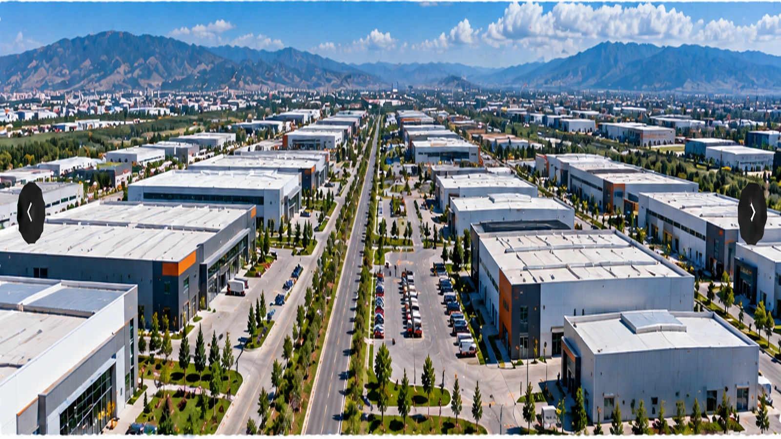Modern organize sanayi bölgesi ve fabrika tesisleri